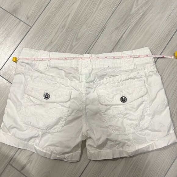 Espirit women's white utility cargo shorts size 8 vintage condition - Picture 4 of 5